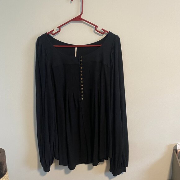 Free People Devin Henley Black - NWOT - Picture 3 of 5